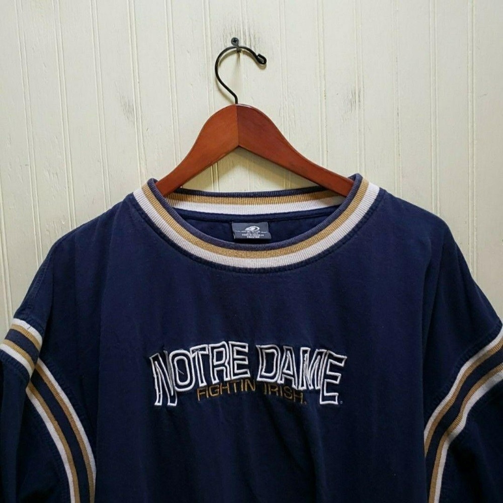 Notre Dame Fighting Irish Shirt Mens 2XL Blue NCAA Football Active Tee T-Shirt